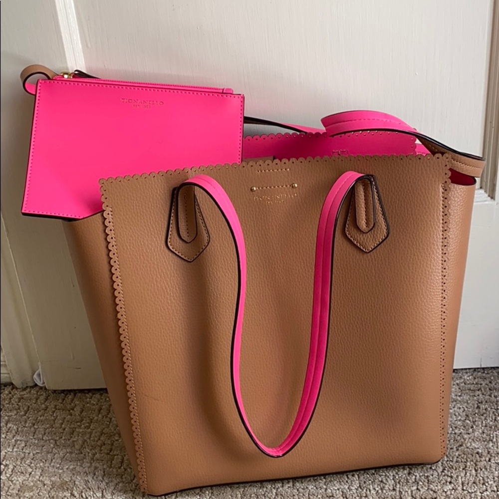 LEATHER Purse with matching going bag